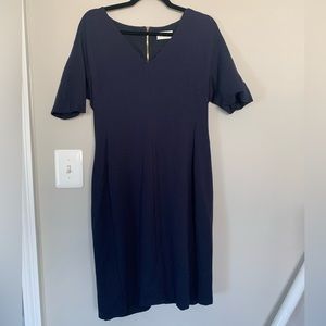 Eliza J Navy Classy Dress with Sleeves